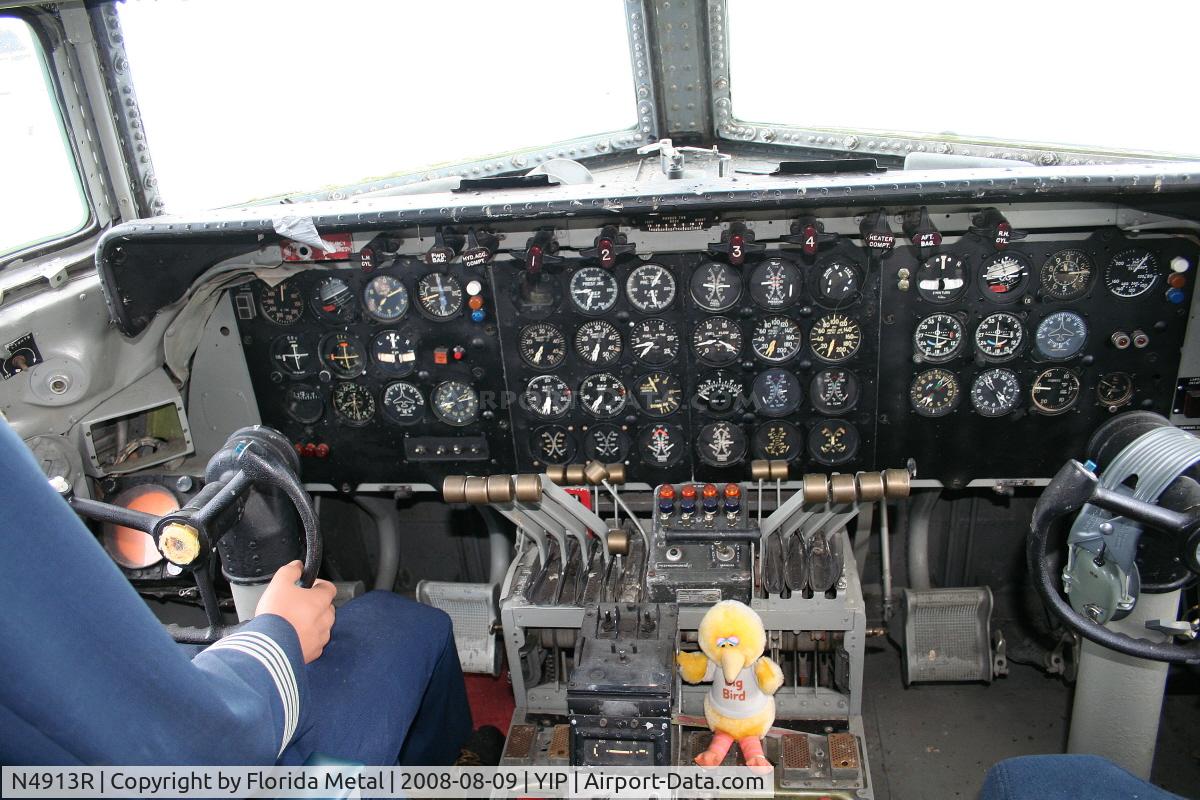 N4913R, 1956 Douglas DC-6B C/N 44913, Ex Alitalia/Zantop DC-6B cockpit