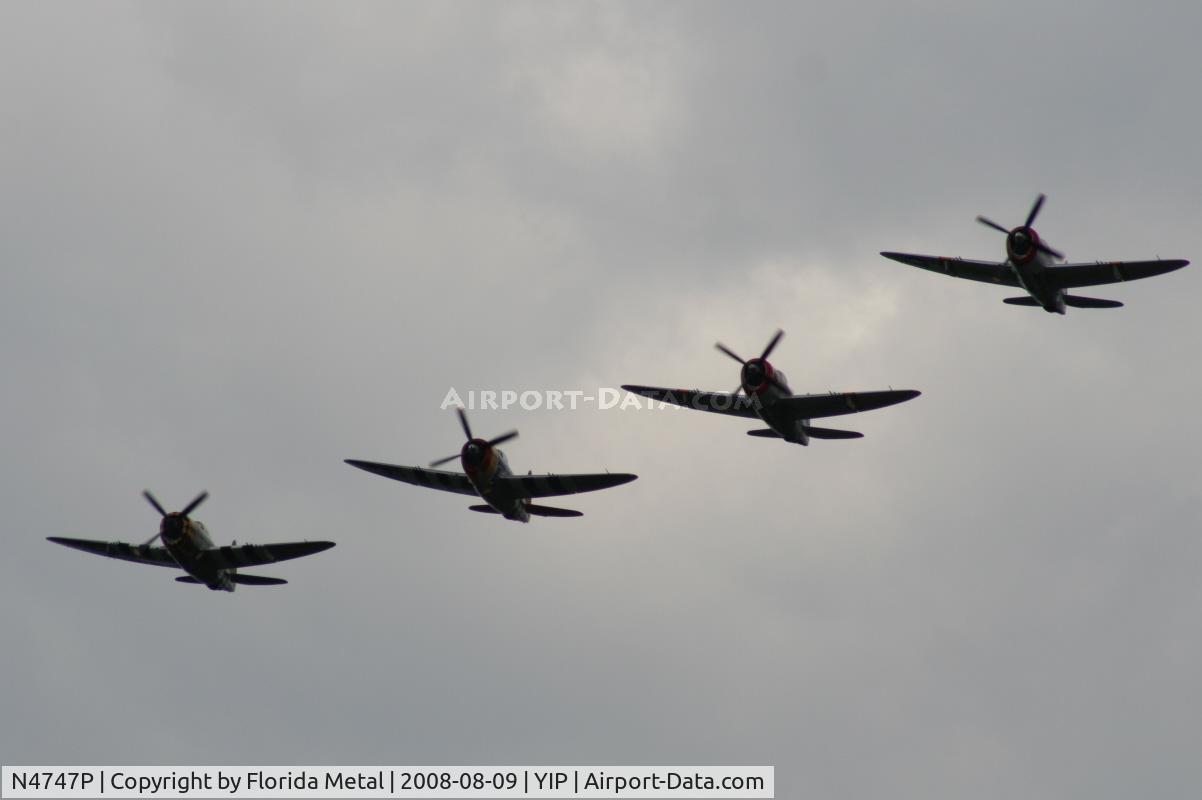 N4747P, 1945 Republic P-47D-40-RA Thunderbolt C/N 44-90368, P-47s in formation
