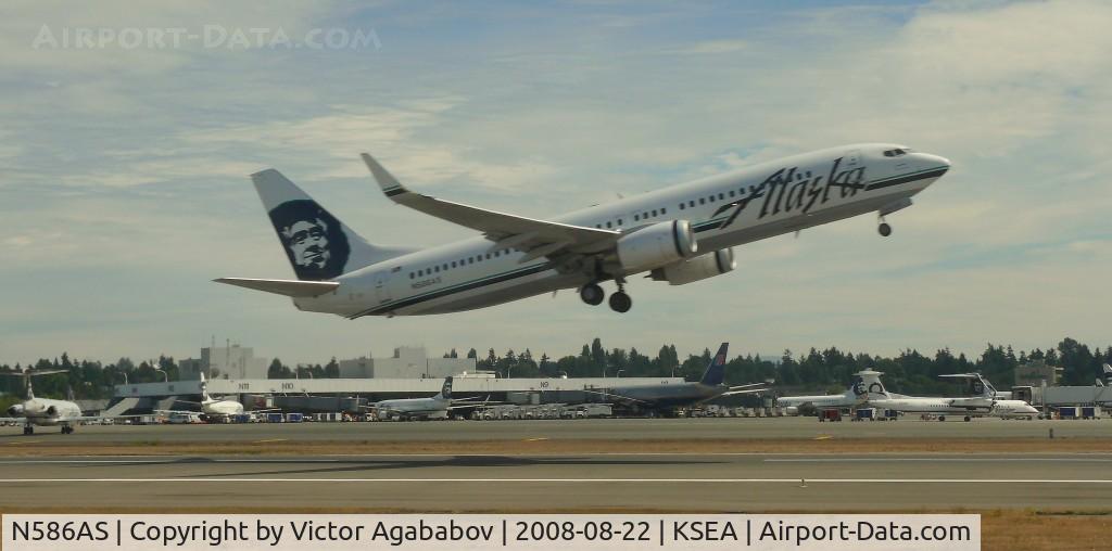 N586AS, 2007 Boeing 737-890 C/N 35189, At Seattle Tacoma