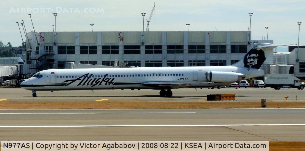 N977AS, 1995 McDonnell Douglas MD-83 (DC-9-83) C/N 53453, At Seattle Tacoma