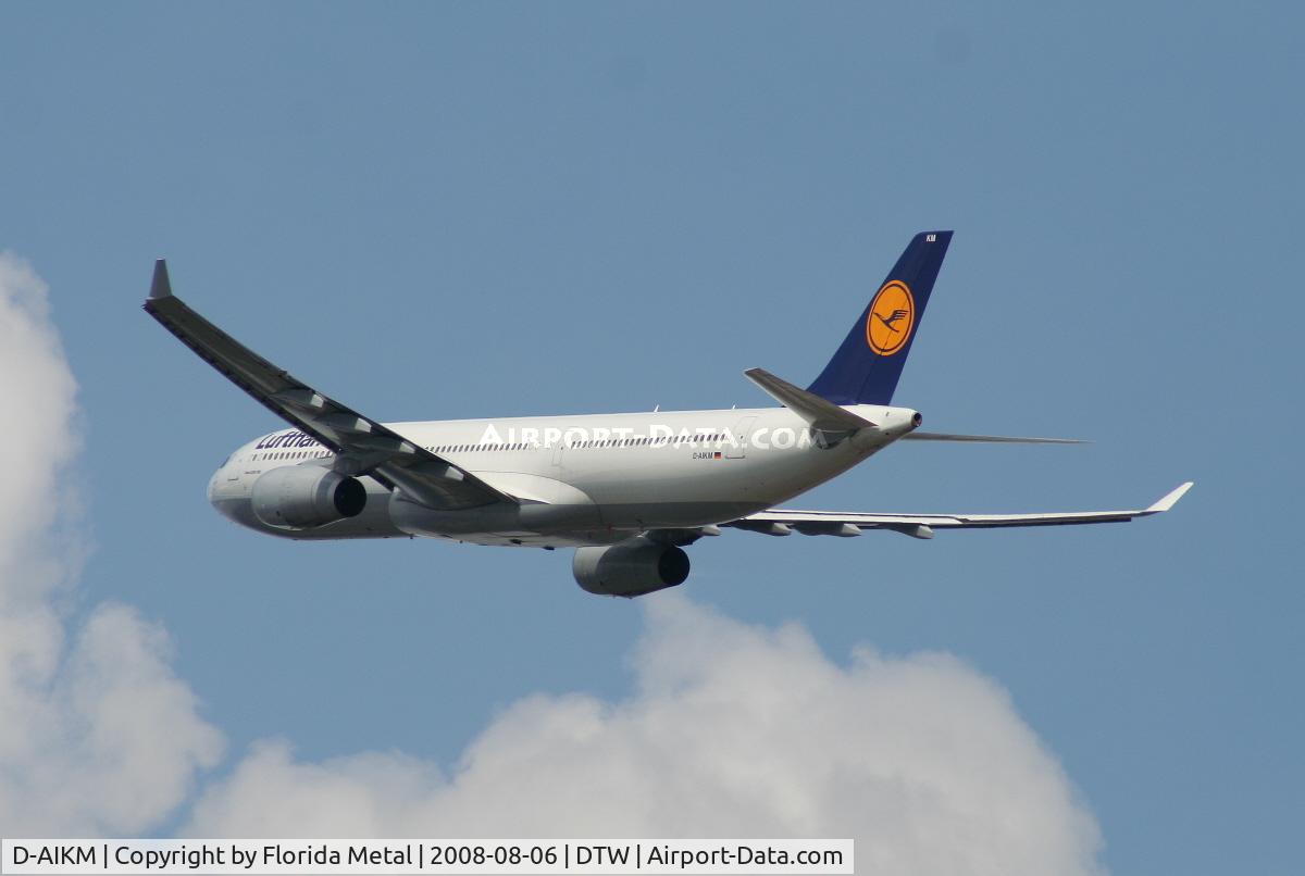 D-AIKM, 2008 Airbus A330-343X C/N 913, Lufthansa A330-300 departing DTW for FRA