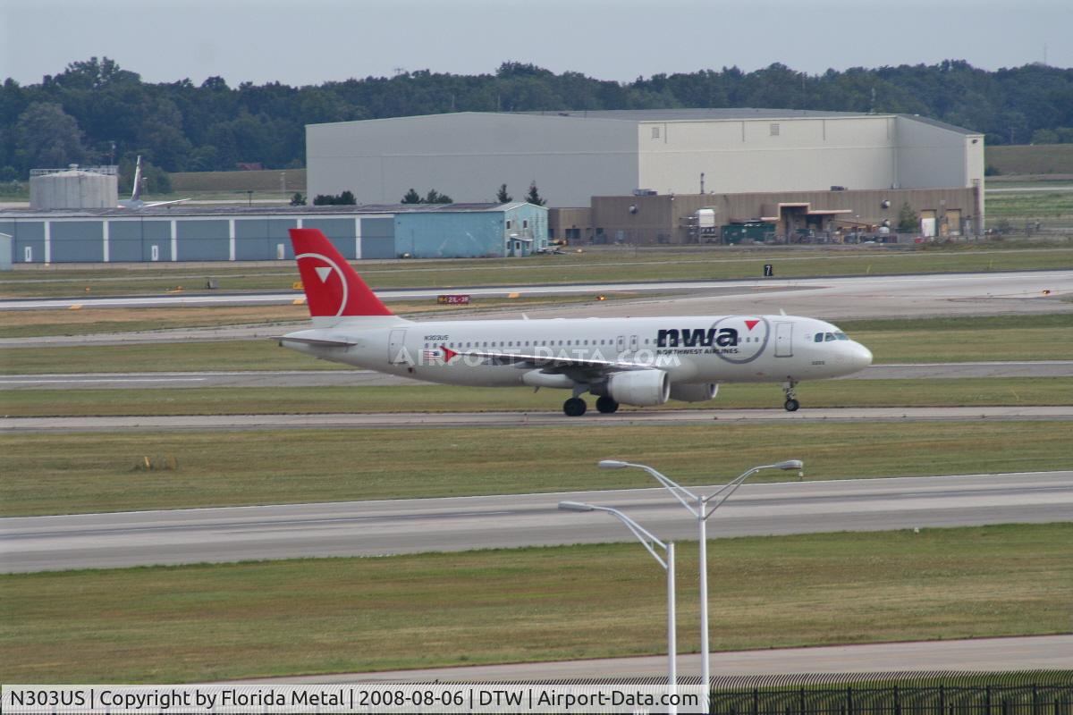 N303US, 1989 Airbus A320-211 C/N 034, Northwest A320
