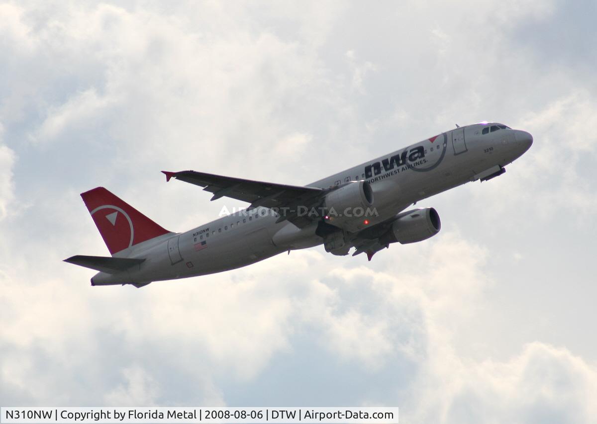 N310NW, 1990 Airbus A320-211 C/N 121, Northwest A320