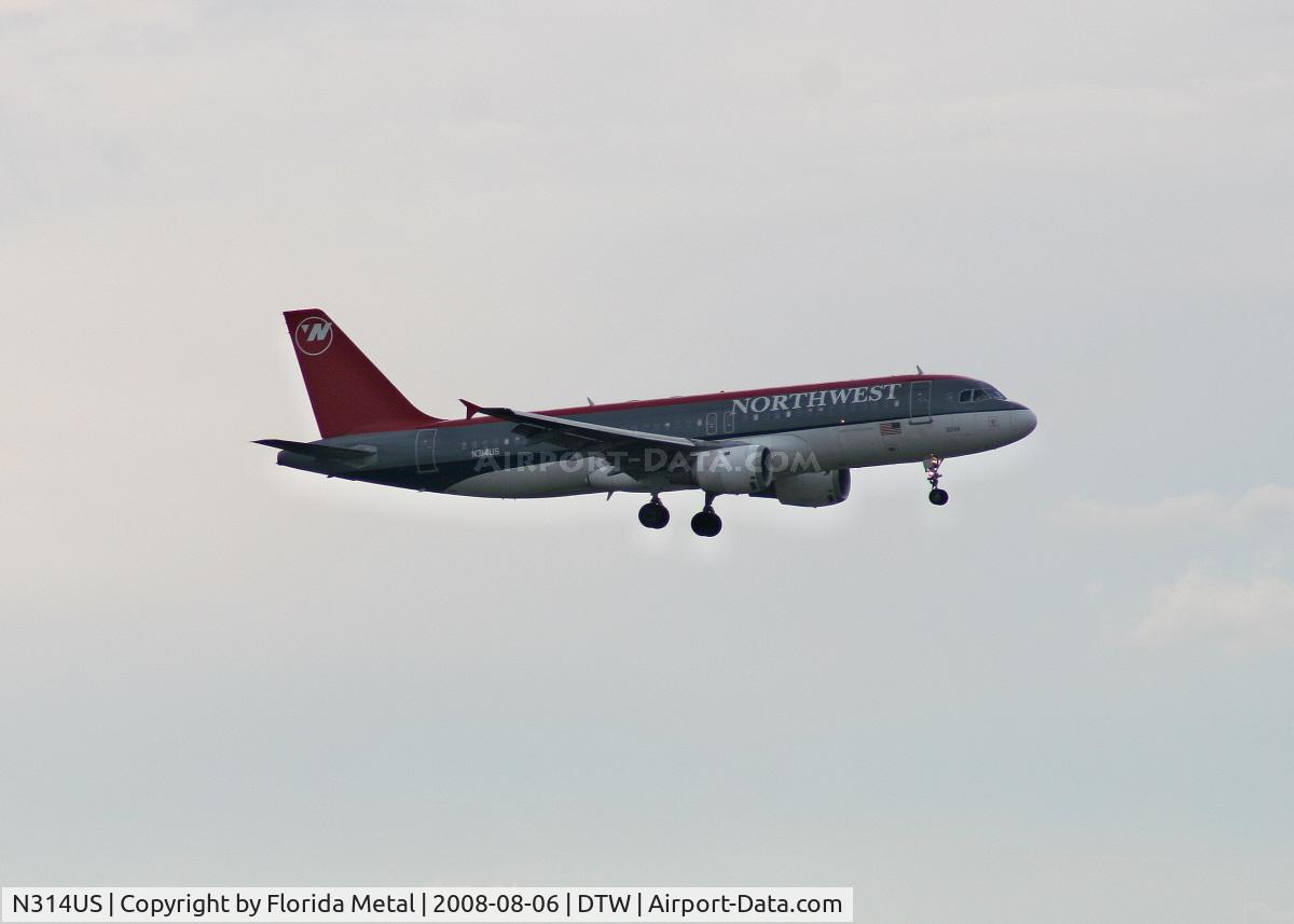 N314US, 1991 Airbus A320-211 C/N 160, Northwest A320