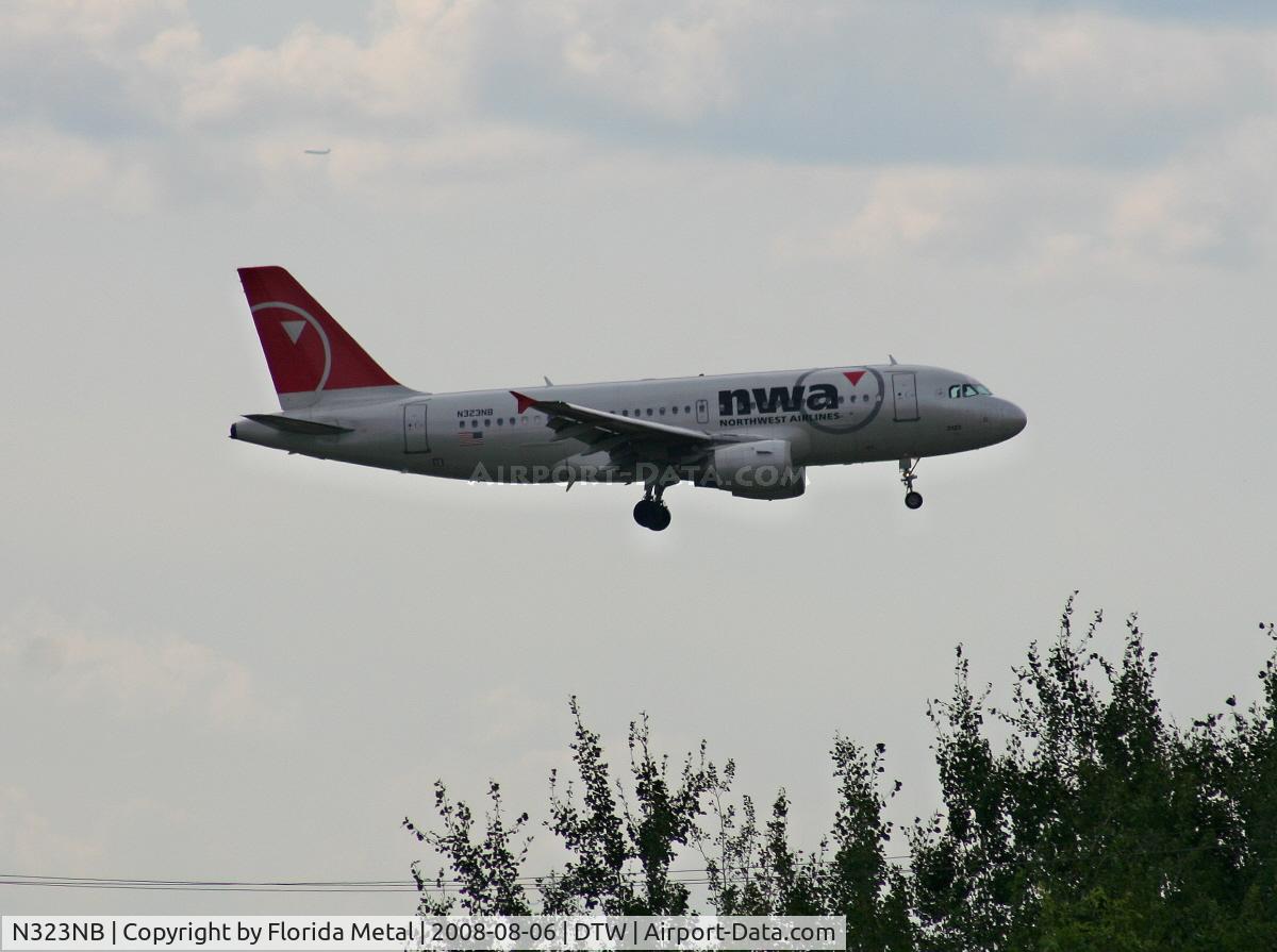 N323NB, 2001 Airbus A319-114 C/N 1453, Northwest A319