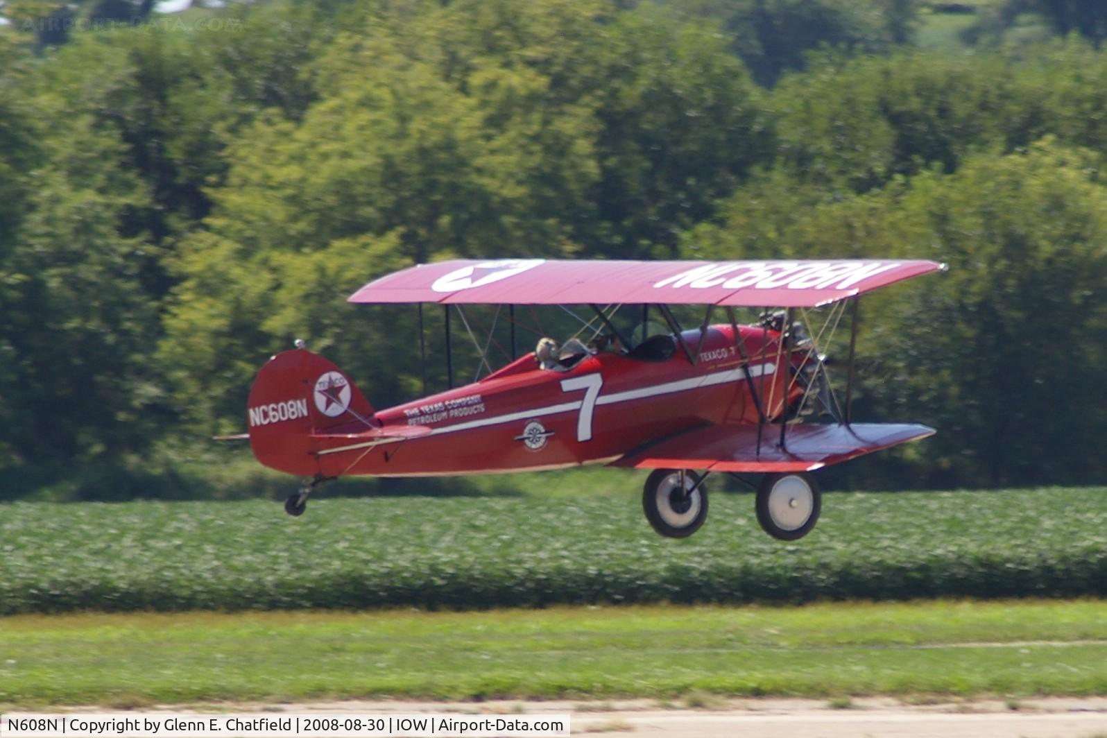 N608N, 1929 Waco ASO C/N 3070, Arriving on Runway 30 with the U.S. Mail