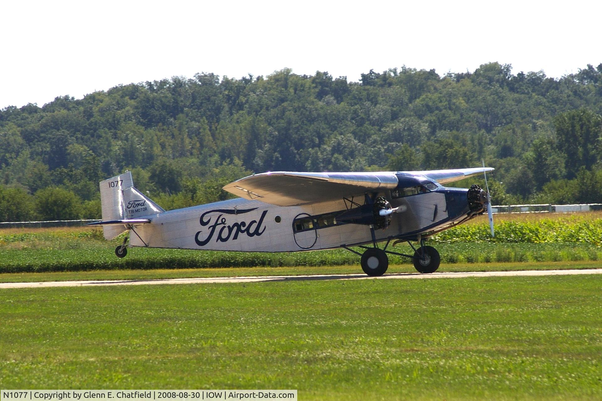 N1077, 1927 Ford 4-AT-B Tri-Motor C/N 10, Arriving on Runway 30 with the U.S. Mail