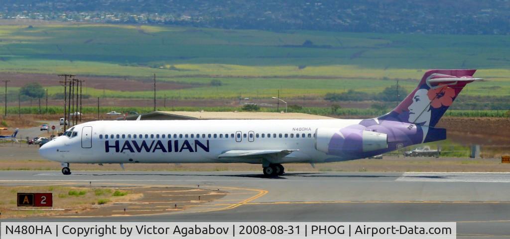 N480HA, 2001 Boeing 717-22A C/N 55125, At Kahului
