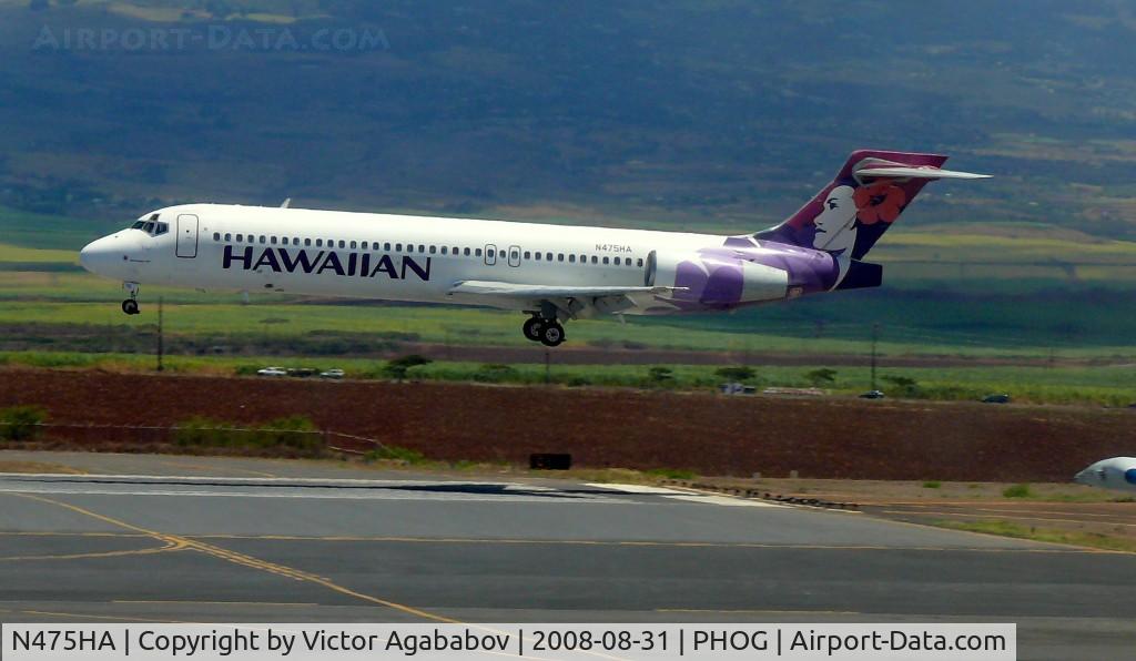 N475HA, 2001 Boeing 717-200 C/N 55121, At Kahului.