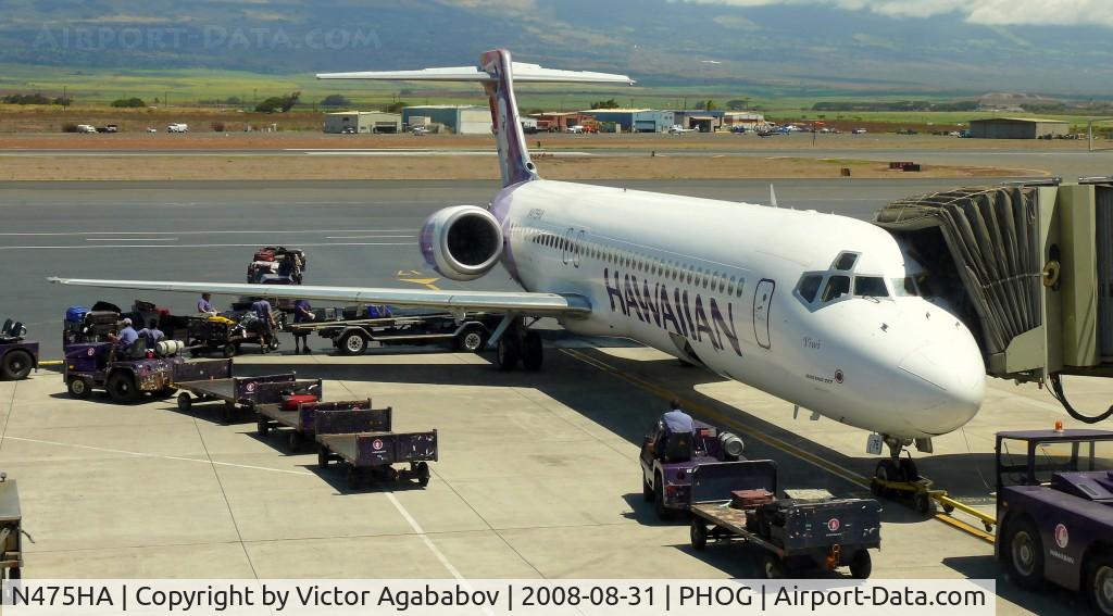 N475HA, 2001 Boeing 717-200 C/N 55121, At Kahului.