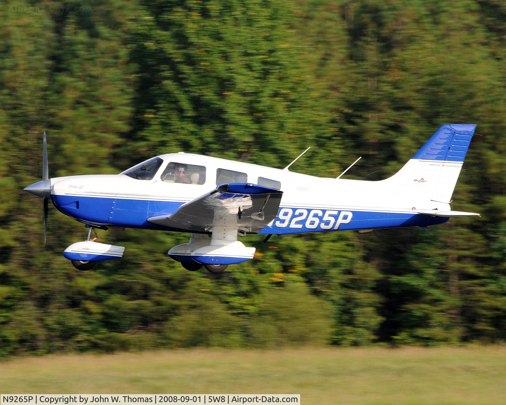 N9265P, 1996 Piper PA-28-181 C/N 2843024, Departing runway 4