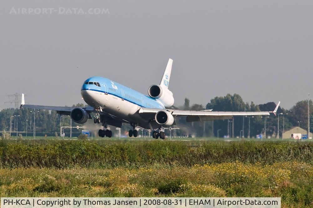 PH-KCA, 1993 McDonnell Douglas MD-11 C/N 48555, Landing in Amsterdam