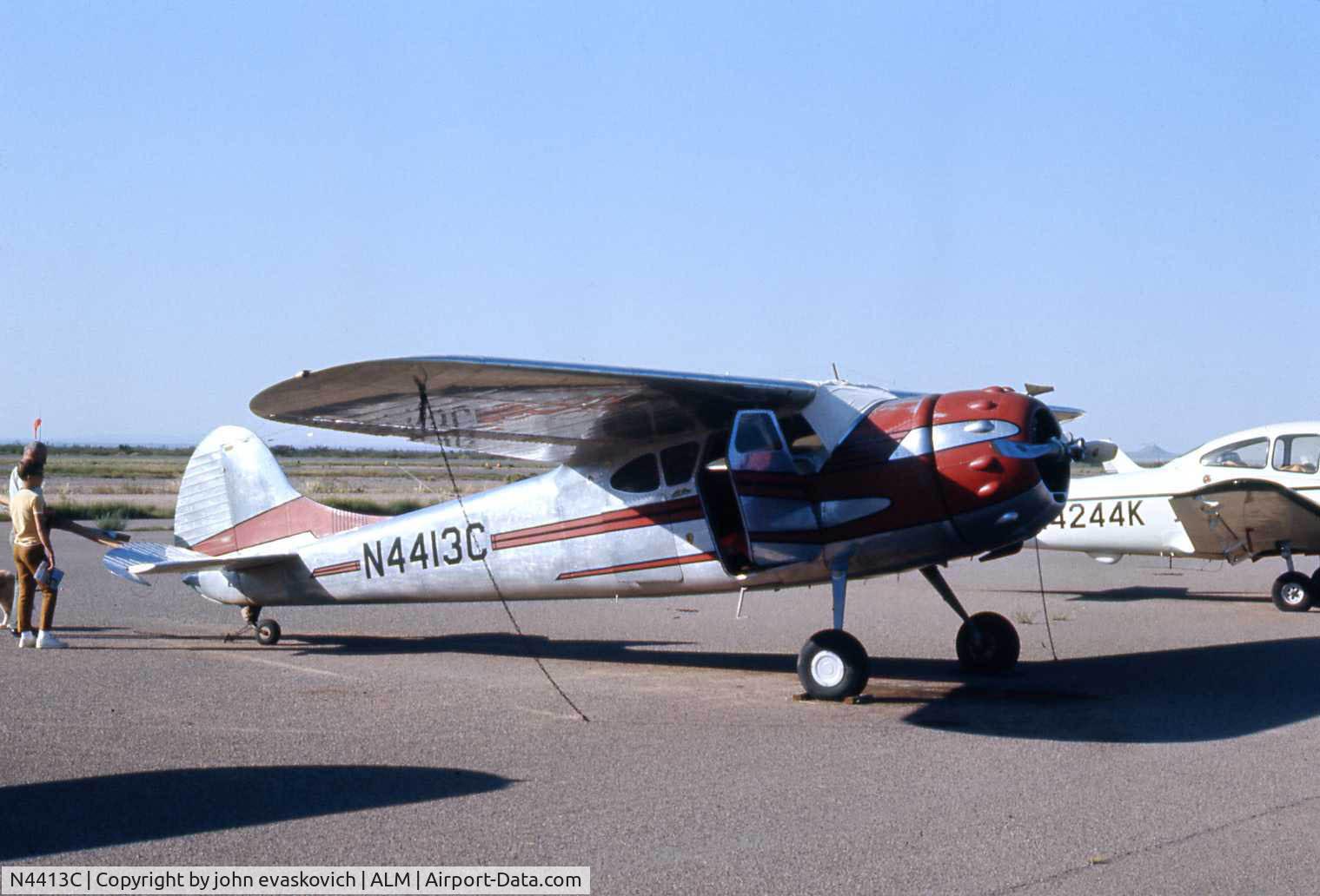 N4413C, 1952 Cessna 190 C/N 7998, Owner at time was former Mosquito pilot in WWII. Photo date: late 1960s.