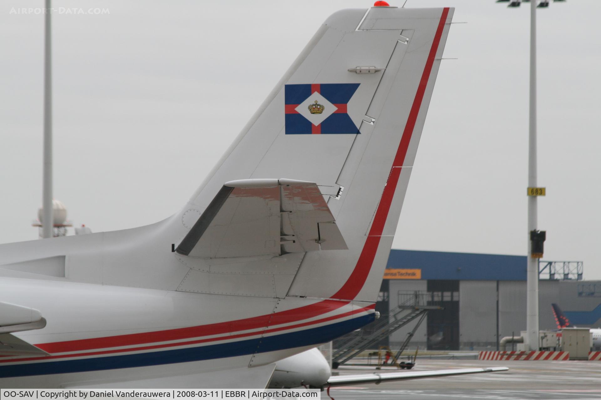 OO-SAV, 2001 Cessna 560XL Citation Excel C/N 560-5189, tail