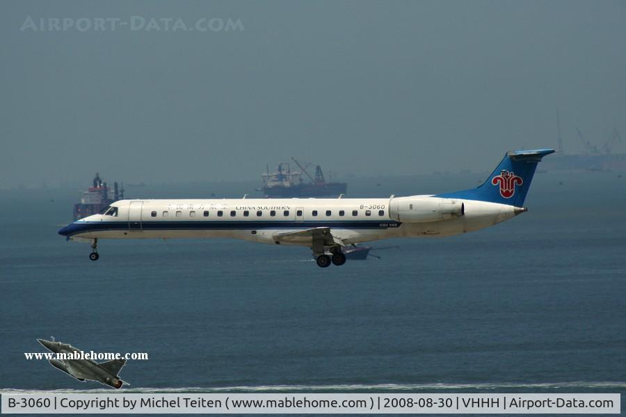 B-3060, 2003 Embraer (Harbin) EMB-145LI (ERJ-145LI) C/N 14500701, China Southern Airlines approaching runway 25R
