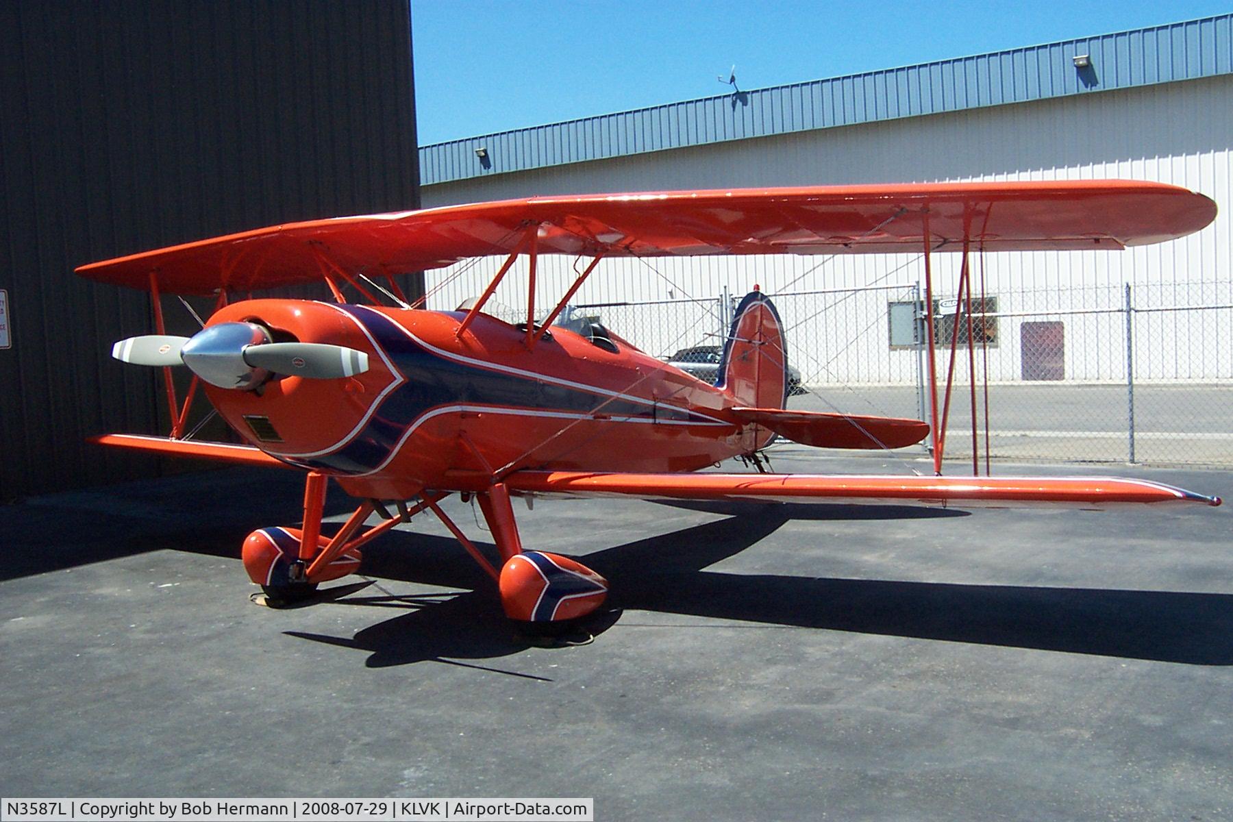 N3587L, 1978 Great Lakes 2T-1A-2 Sport Trainer C/N 0809, Attitude Aviation ramp at KLVK, Livermore,CA.