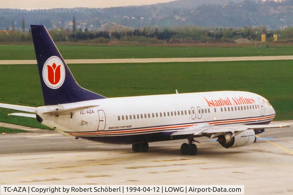 TC-AZA, 1990 Boeing 737-4Y0F C/N 24691, LOWG/GRZ-LTBA/IST