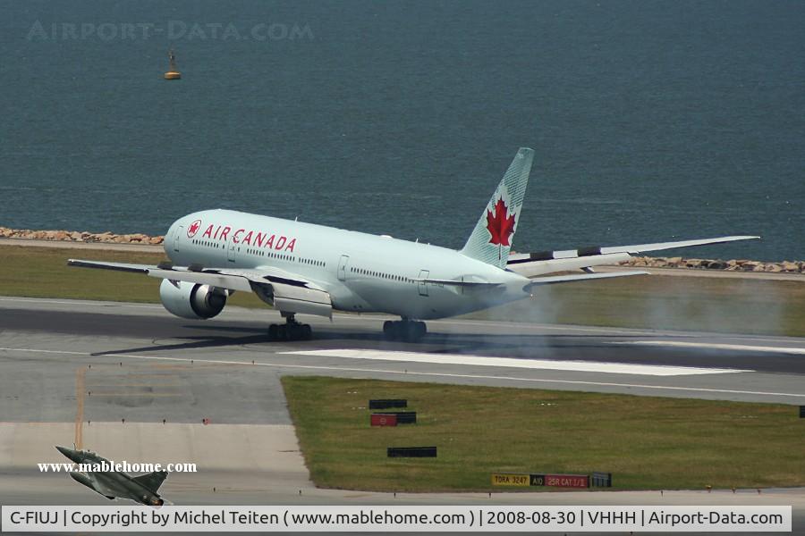 C-FIUJ, 2007 Boeing 777-233/LR C/N 35244, Air Canada touching down on 25R