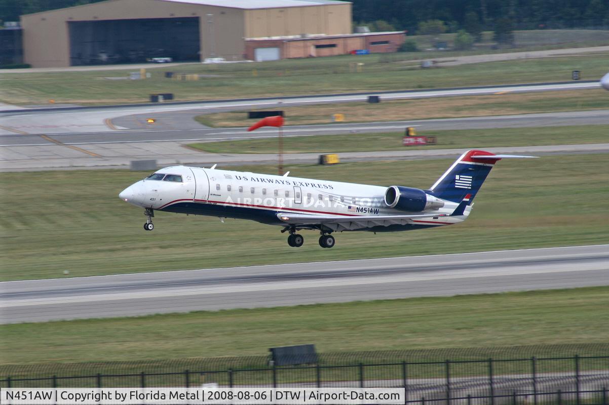 N451AW, 2003 Bombardier CRJ-200LR (CL-600-2B19) C/N 7832, Air Wisconsin US Airways Express CRJ-200