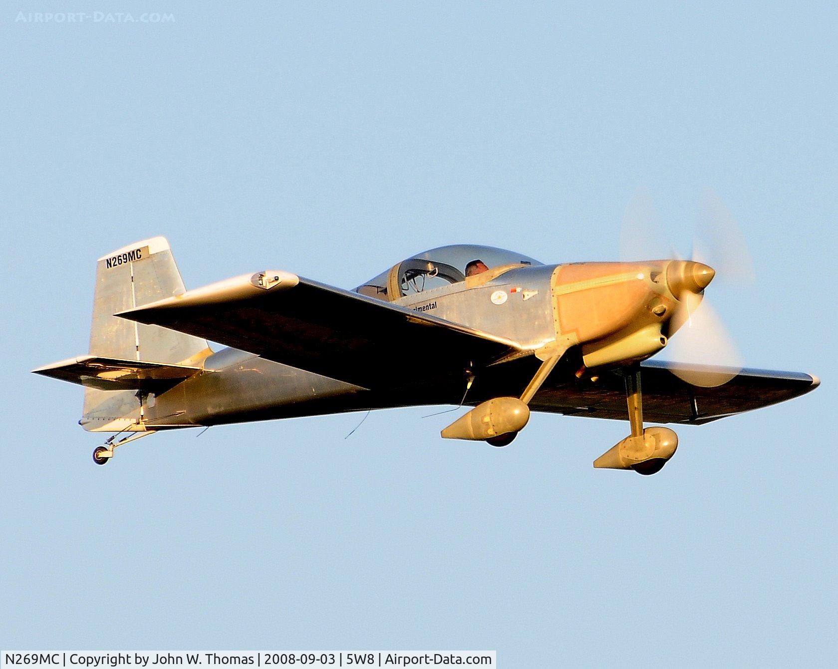 N269MC, 2008 Vans RV-7 C/N 72713, Departing runway 22