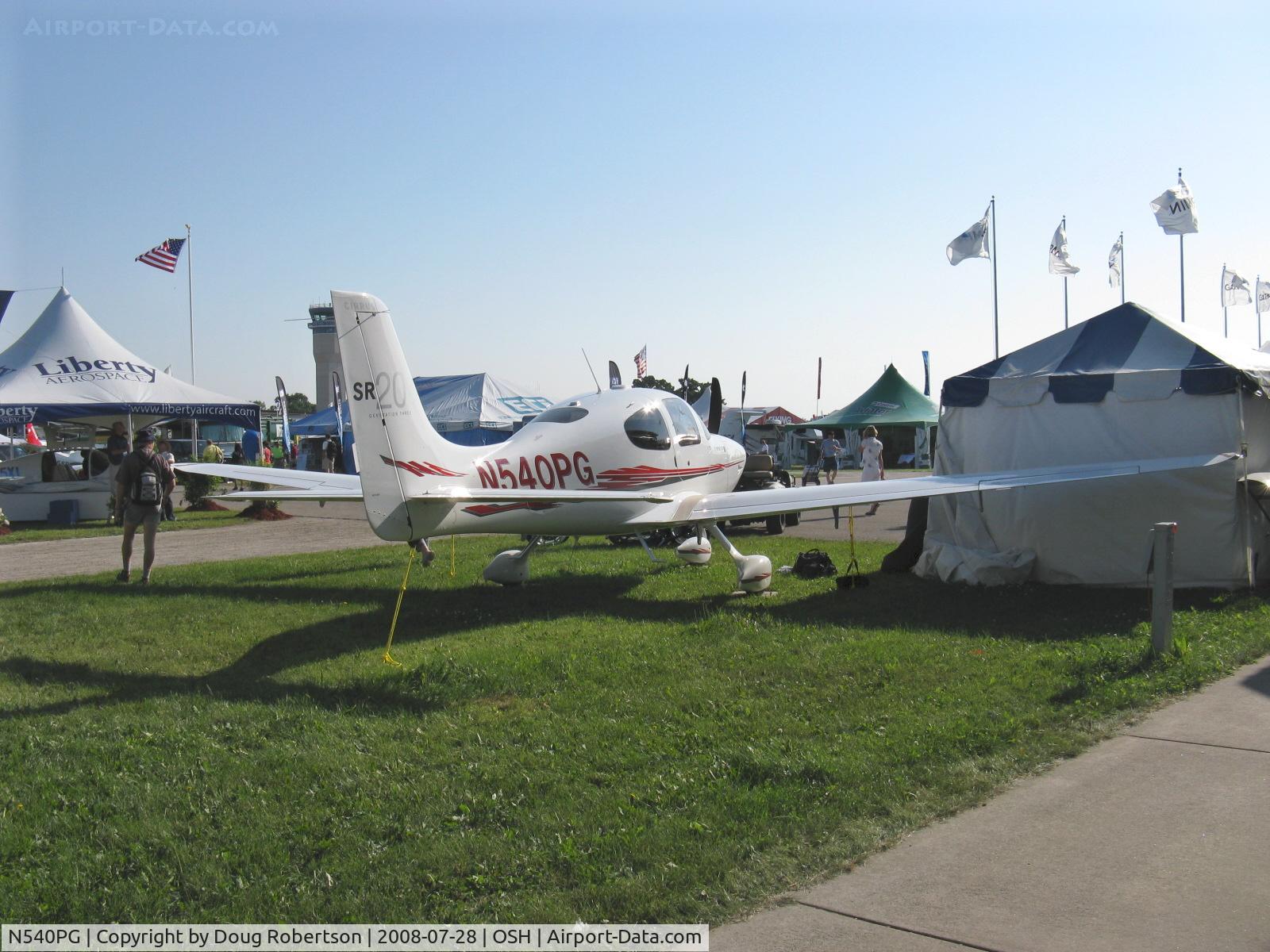 N540PG, 2008 Cirrus SR20 C/N 1998, 2008 Cirrus SR20, Continental IO-360-ES 200 Hp