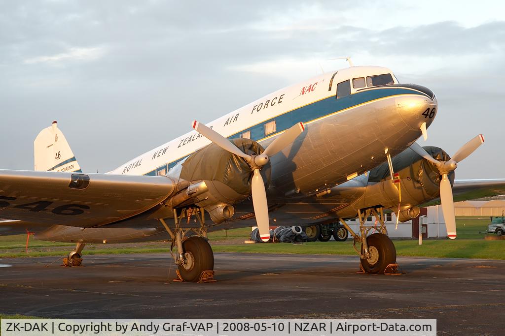 ZK-DAK, 1944 Douglas DC3C-S1C3G (C-47B) C/N 15035, New Zealand - Air Force DC3