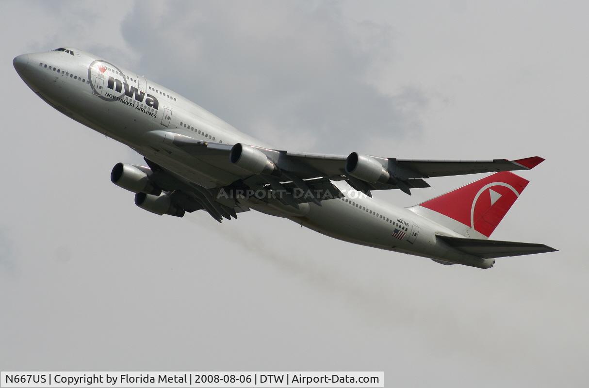 N667US, 1990 Boeing 747-451 C/N 24222, Northwest 747-400