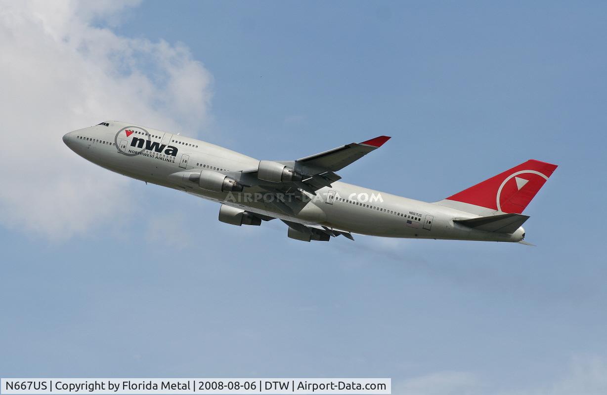 N667US, 1990 Boeing 747-451 C/N 24222, Northwest 747-400