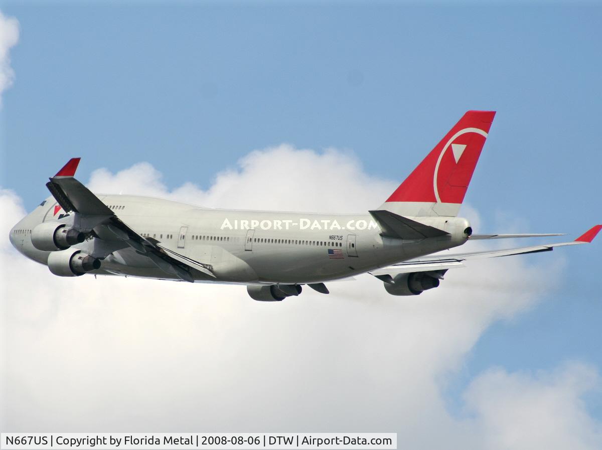 N667US, 1990 Boeing 747-451 C/N 24222, Northwest 747-400