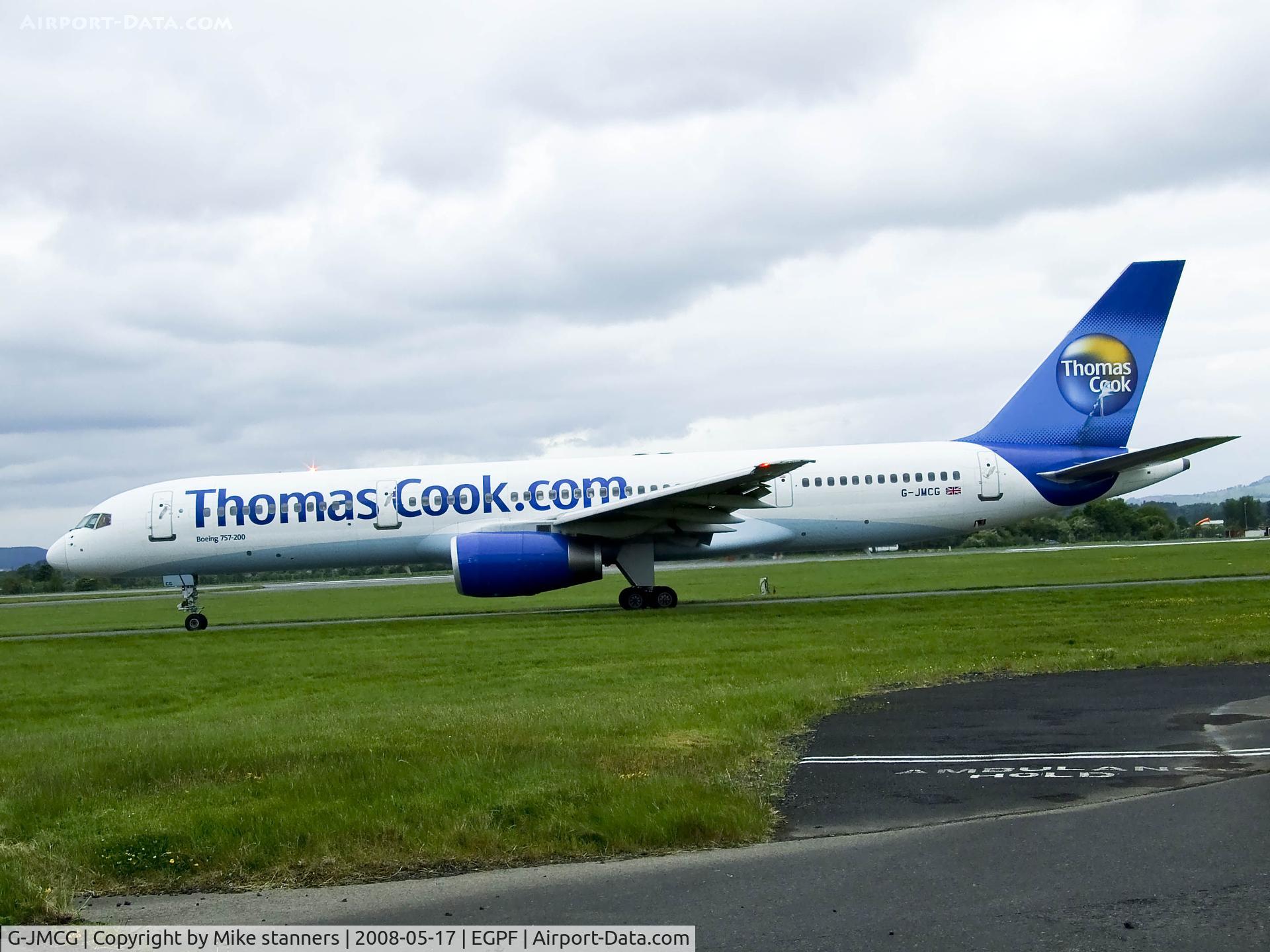 G-JMCG, 1995 Boeing 757-2G5 C/N 26278, Thomas cook B757 Taxiing out at Glasgow on flight TCX9642