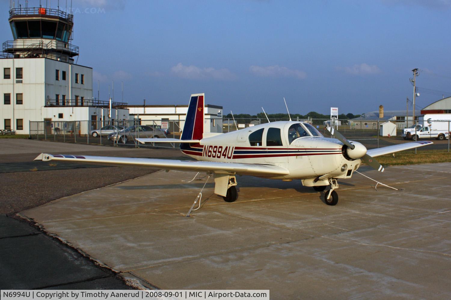 N6994U, 1964 Mooney M20C Ranger C/N 2715, Tied down at Minneapolis Crystal