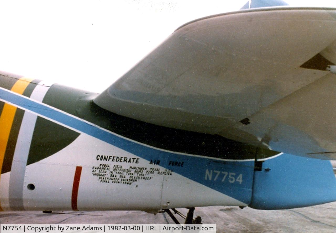 N7754, 1952 Canadian Car & Foundry Harvard MK IV C/N CCF4-215, Tora Tora Tora Zero Replica at Harlingen