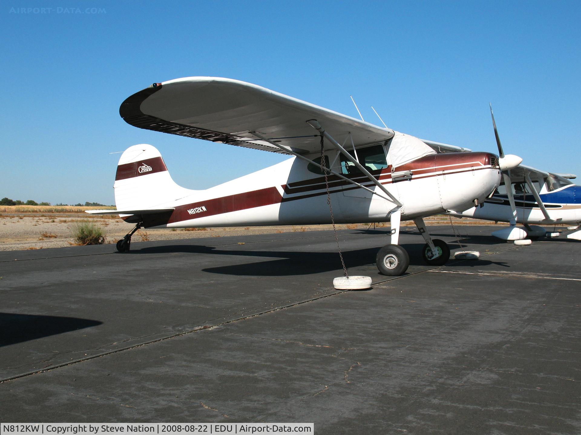 N812KW, 1946 Cessna 140 C/N 8752, Vallecito-, CA-based 1946 cessna 140 visiting @ University Airport, davis, CA