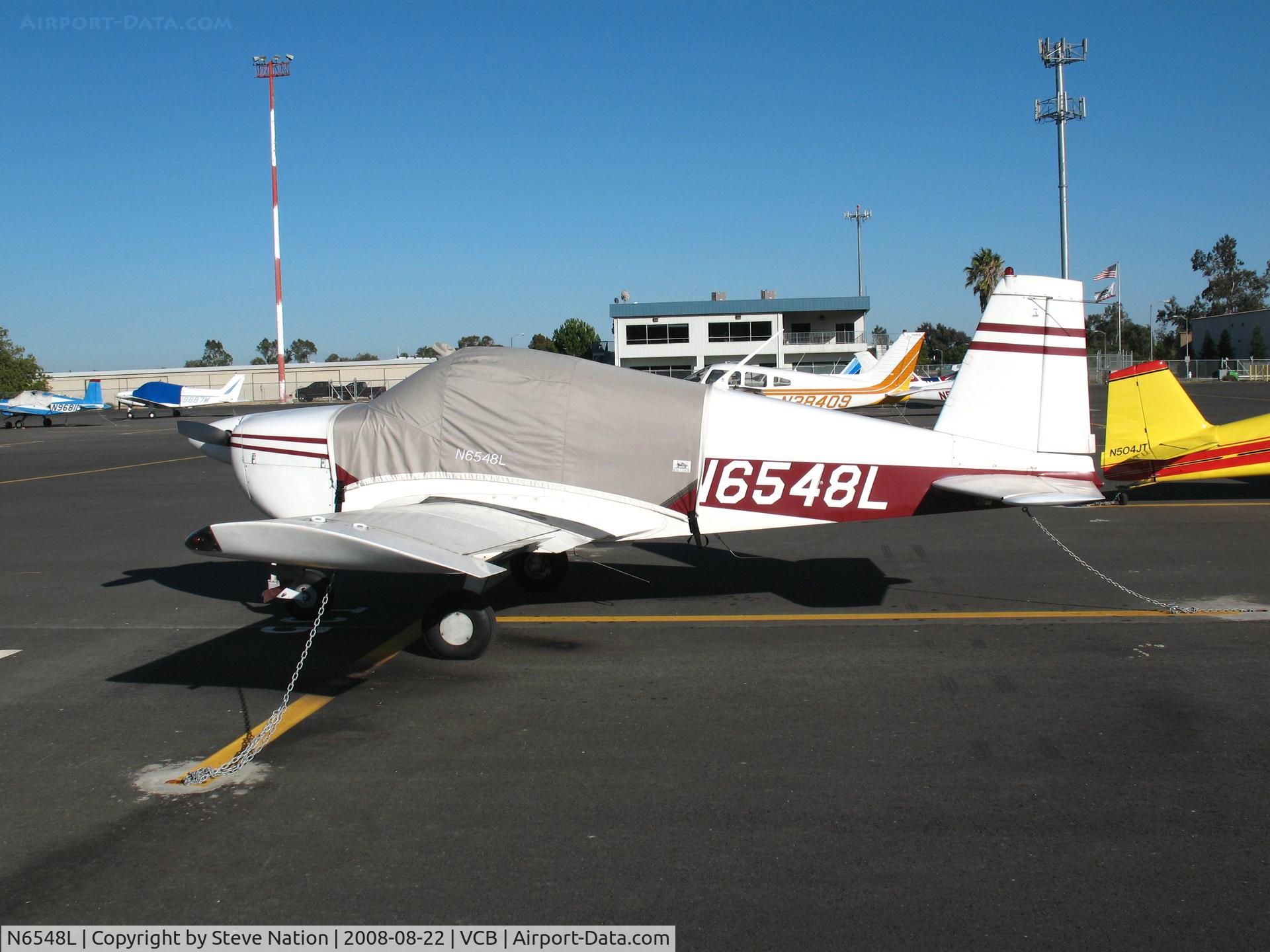 N6548L, 1974 Grumman American AA-1B Trainer C/N AA1B-0348, 1974 Grumman American Avn. Corp. AA-1B under cover @ Nut Tree Airport (Vacaville), CA