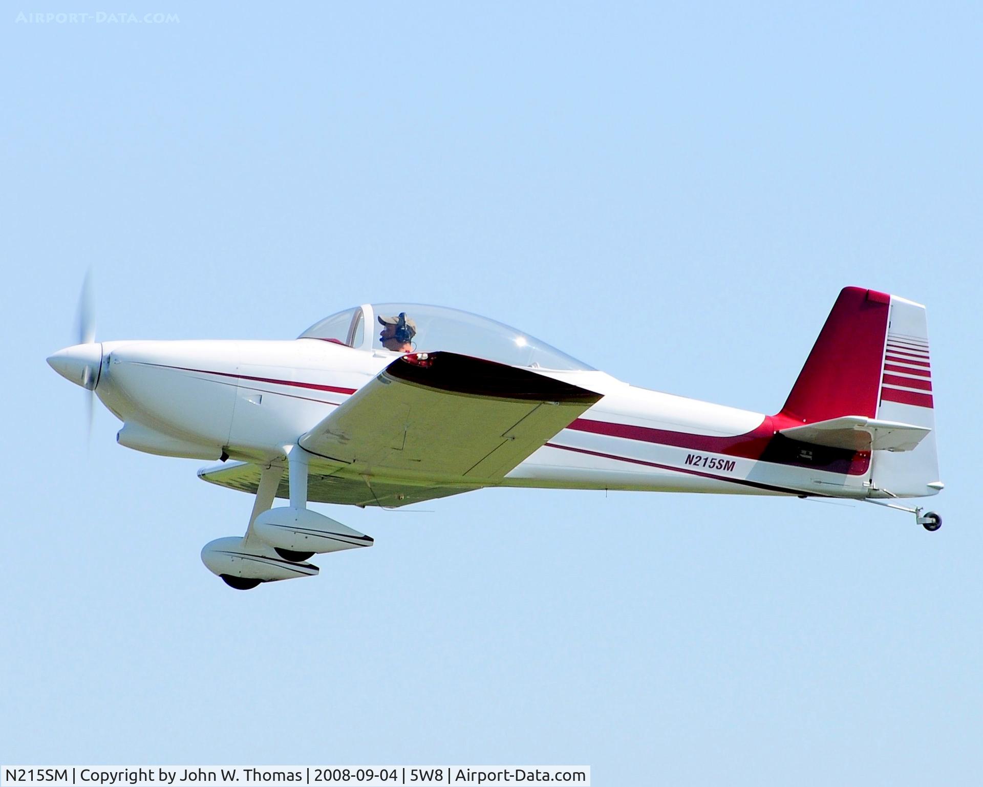 N215SM, 2005 Vans RV-8 C/N 81395, Departing runway 4
