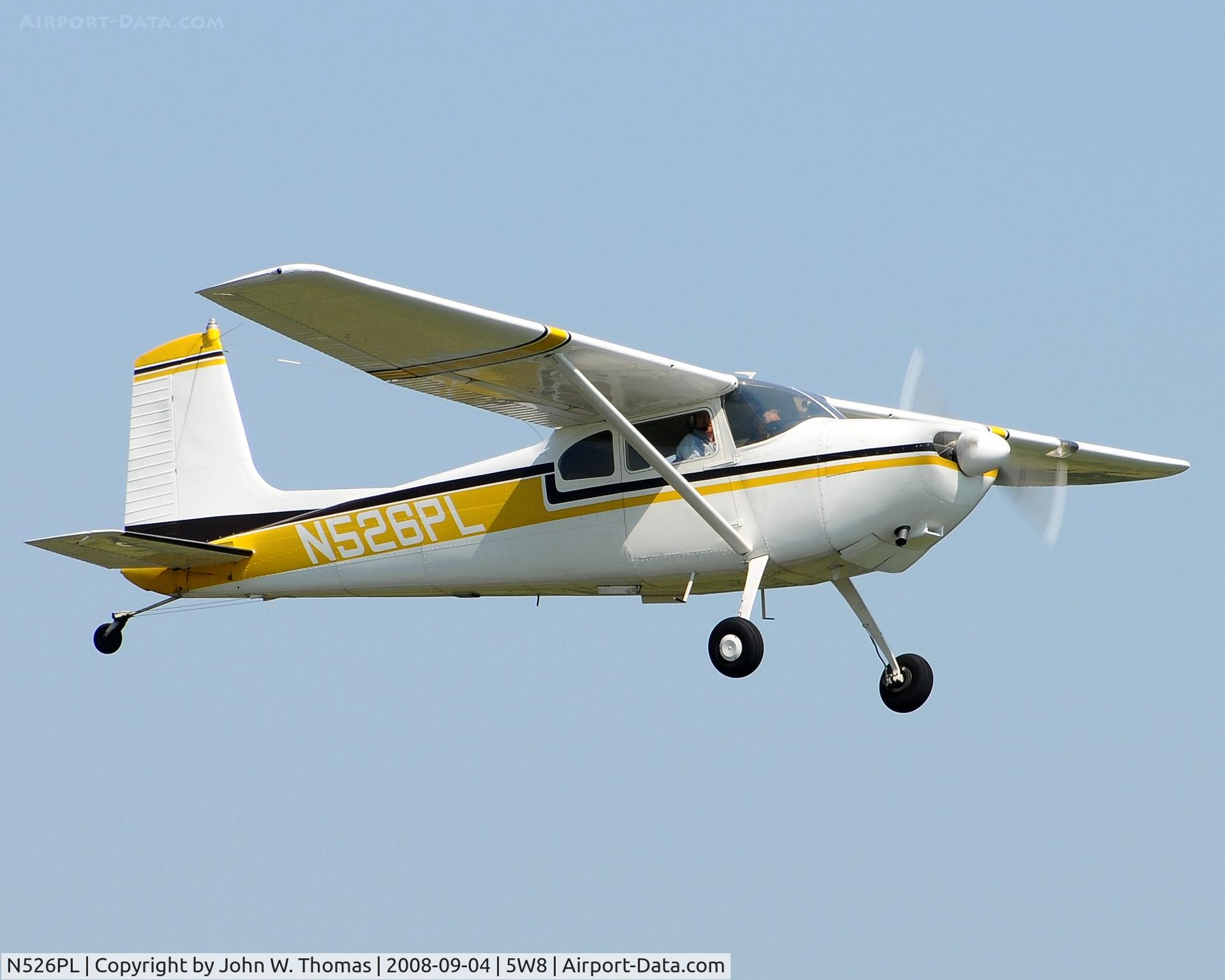 N526PL, 1959 Cessna 180B C/N 50562, Departing runway 22