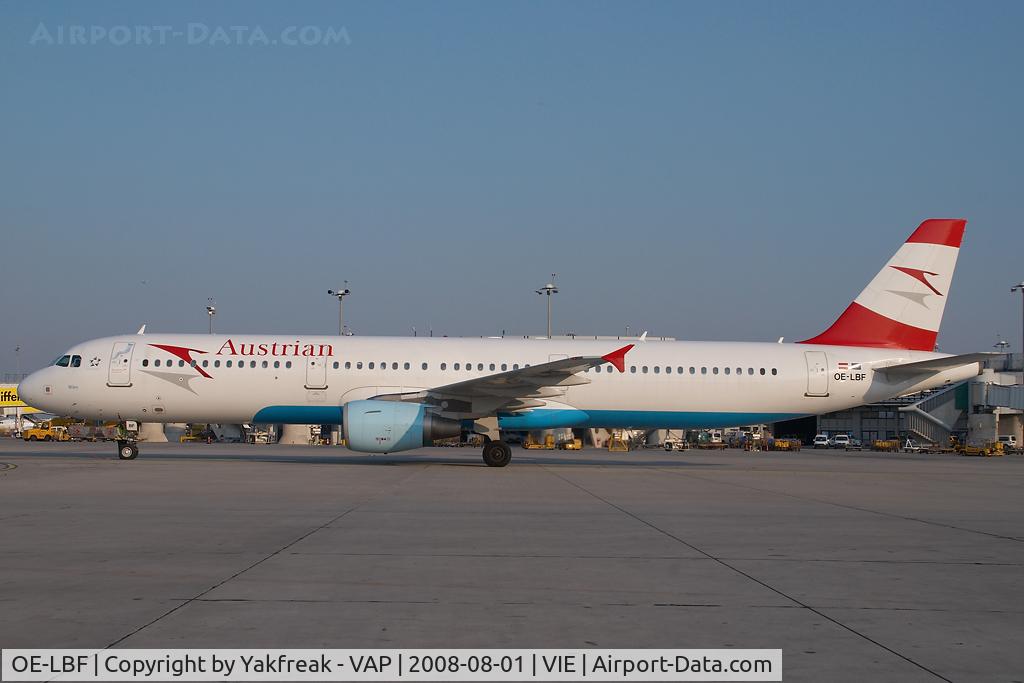 OE-LBF, 2001 Airbus A321-211 C/N 1458, Austrian Airlines Airbus 321
