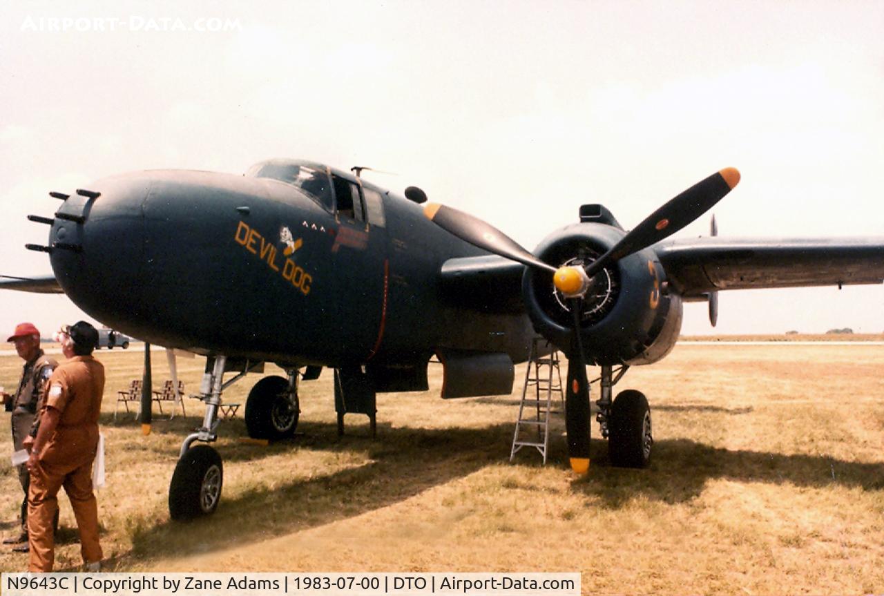 N9643C, 1944 North American B-25J Mitchell Mitchell C/N 108-47512, At Denton Airshow - This aircraft is now diplayed at the Mid America Air Museum @ Liberal Kansas - It no longer flies.