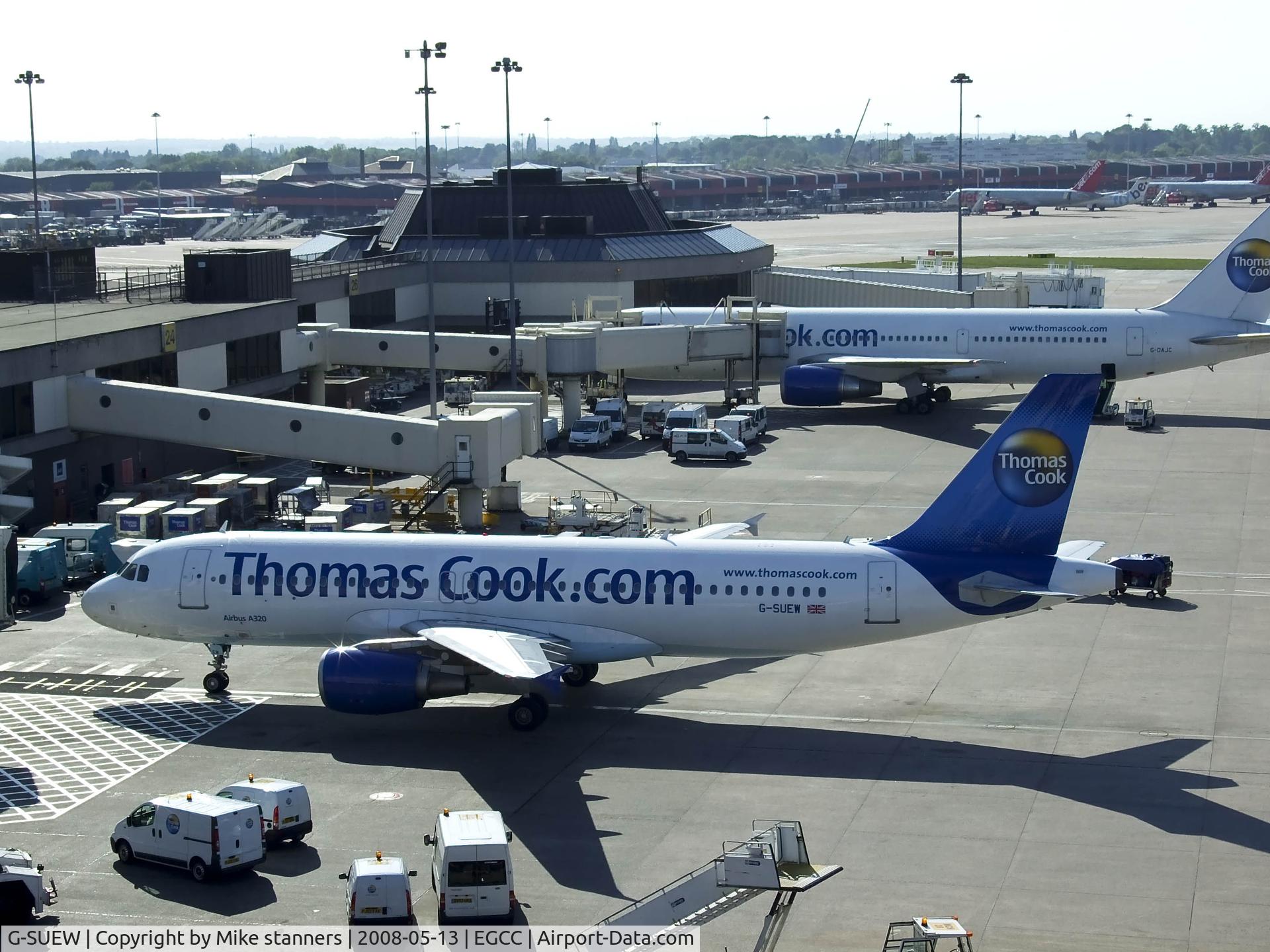 G-SUEW, 2003 Airbus A320-214 C/N 1961, Thomas cook A320 At Manchester airport