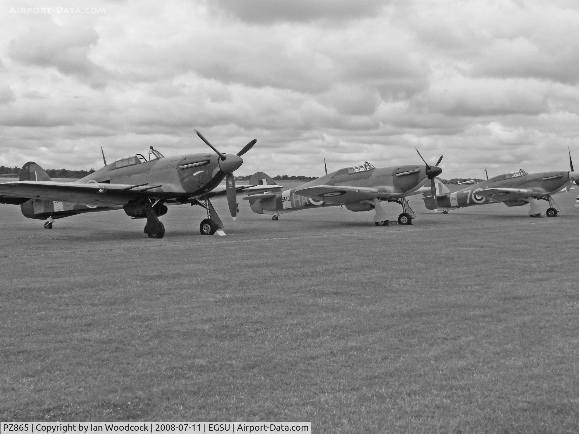 PZ865, 1944 Hawker Hurricane IIC C/N PZ865, Hawker Hurricane IIC/Duxford,heading a nostalgic line up.