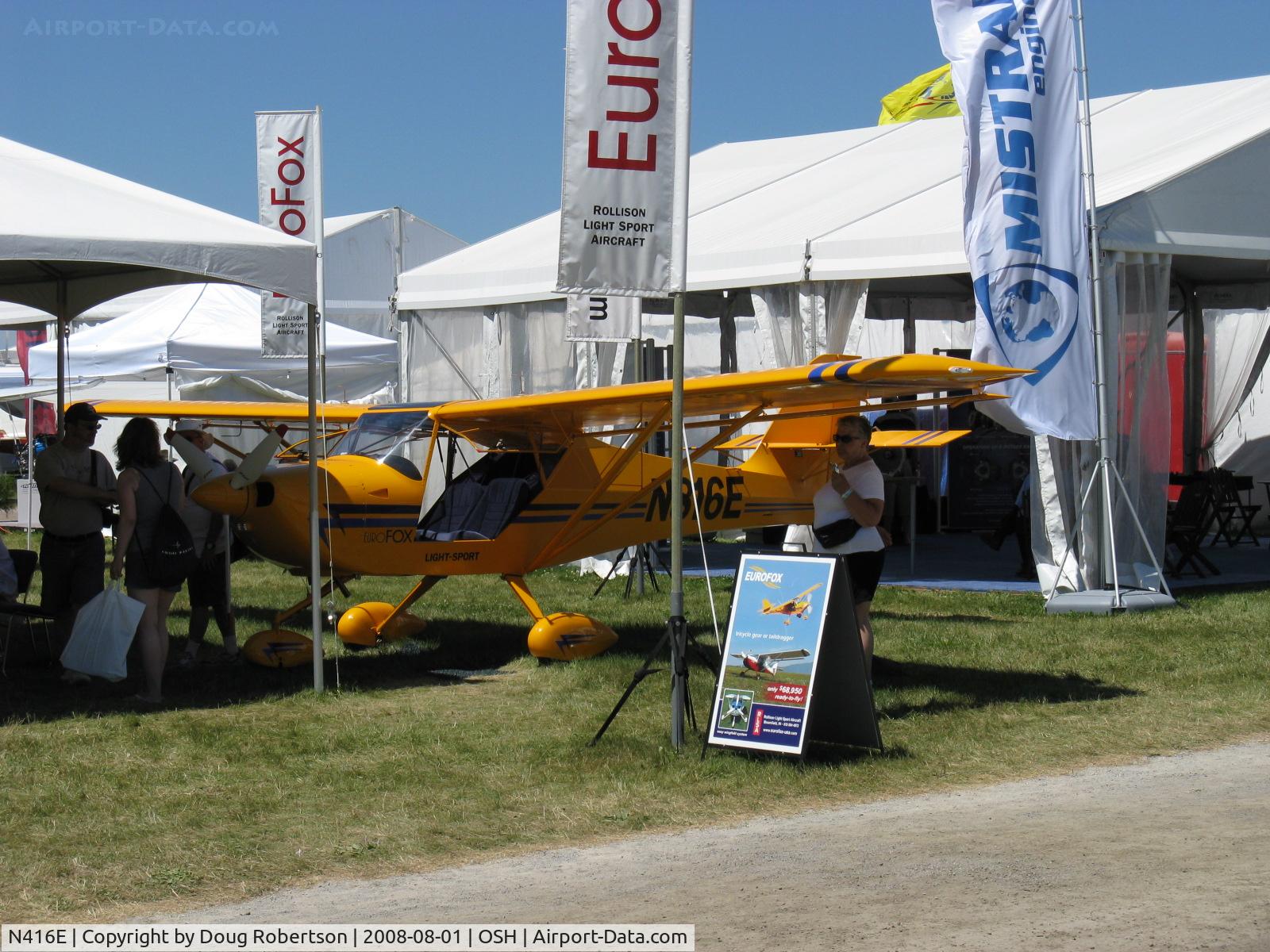 N416E, 2008 Aeropro Eurofox LSA 2K C/N 25908, 2008 Aeropro CZ EUROFOX LSA 2K, amateur-built LSA Experimental class
