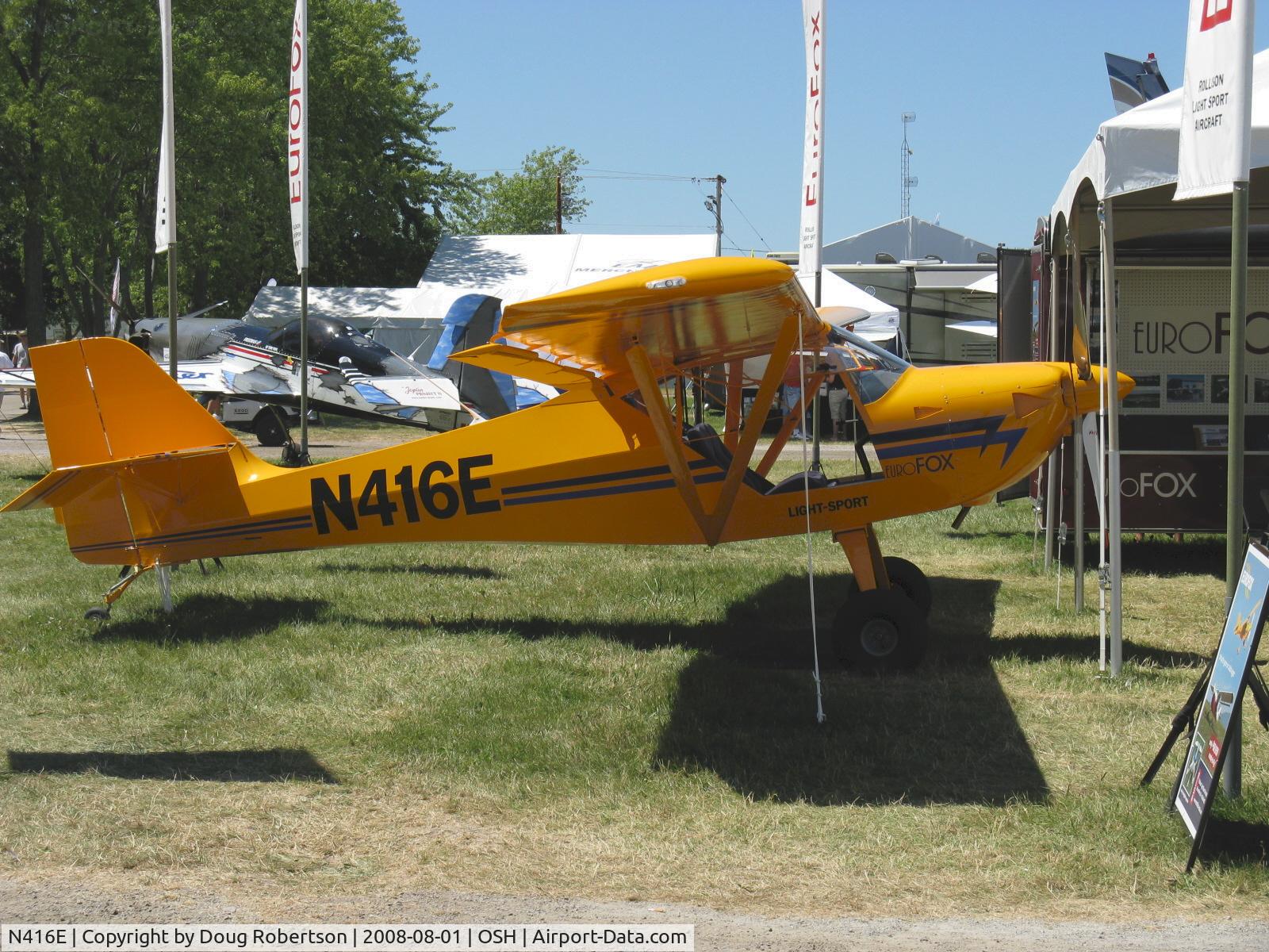 N416E, 2008 Aeropro Eurofox LSA 2K C/N 25908, 2008 Aeropro CZ EUROFOX LSA 2K, amateur-built LSA Experimental class