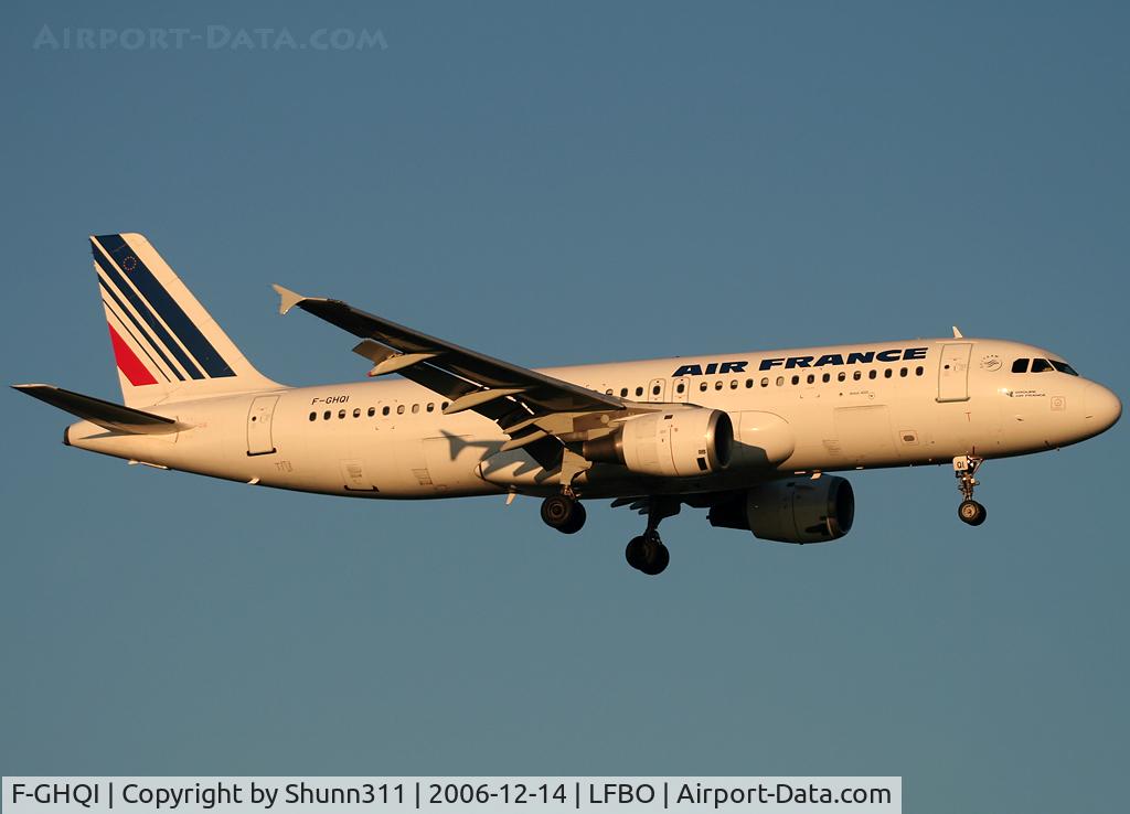 F-GHQI, 1991 Airbus A320-211 C/N 0184, Landing rwy 14R