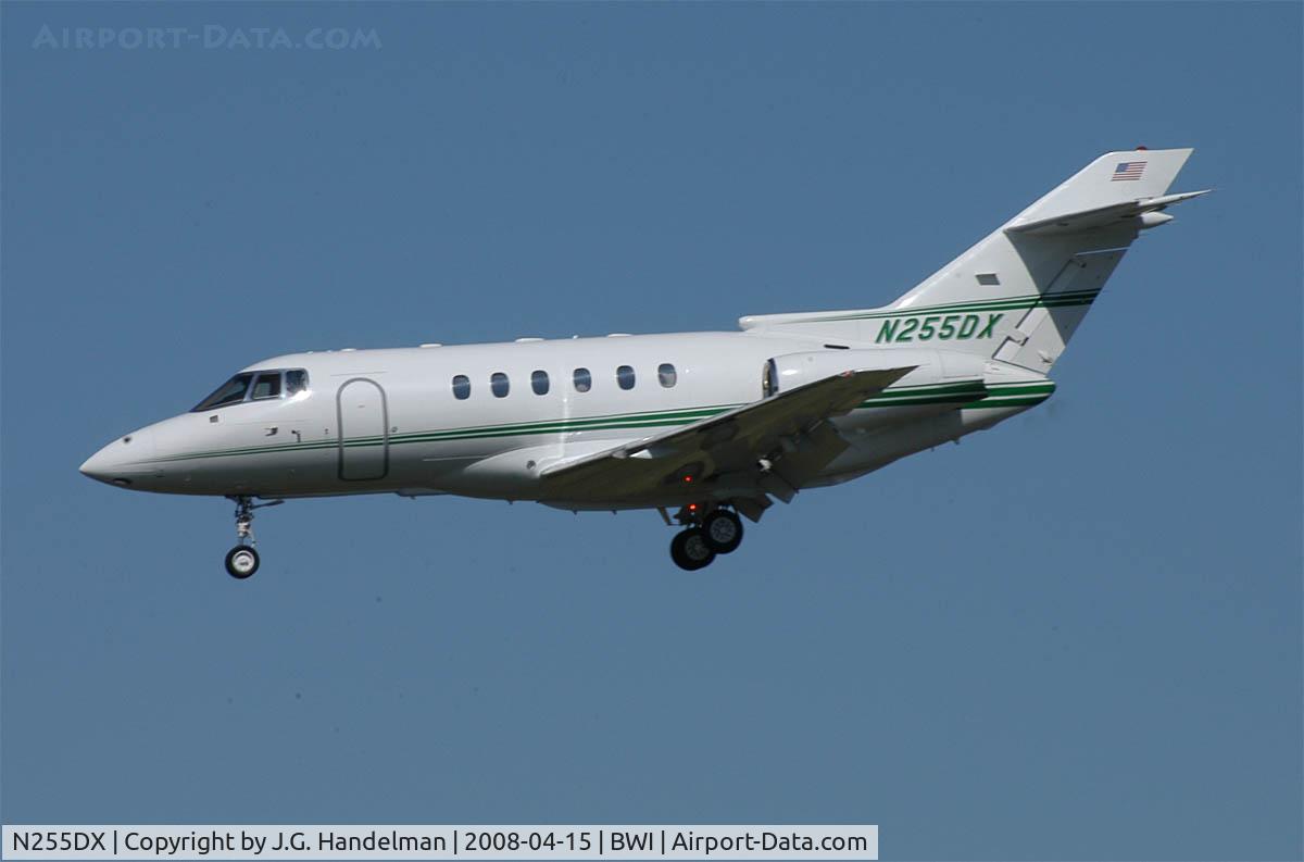 N255DX, 2001 Raytheon Hawker 800XP C/N 258535, on final at BWI