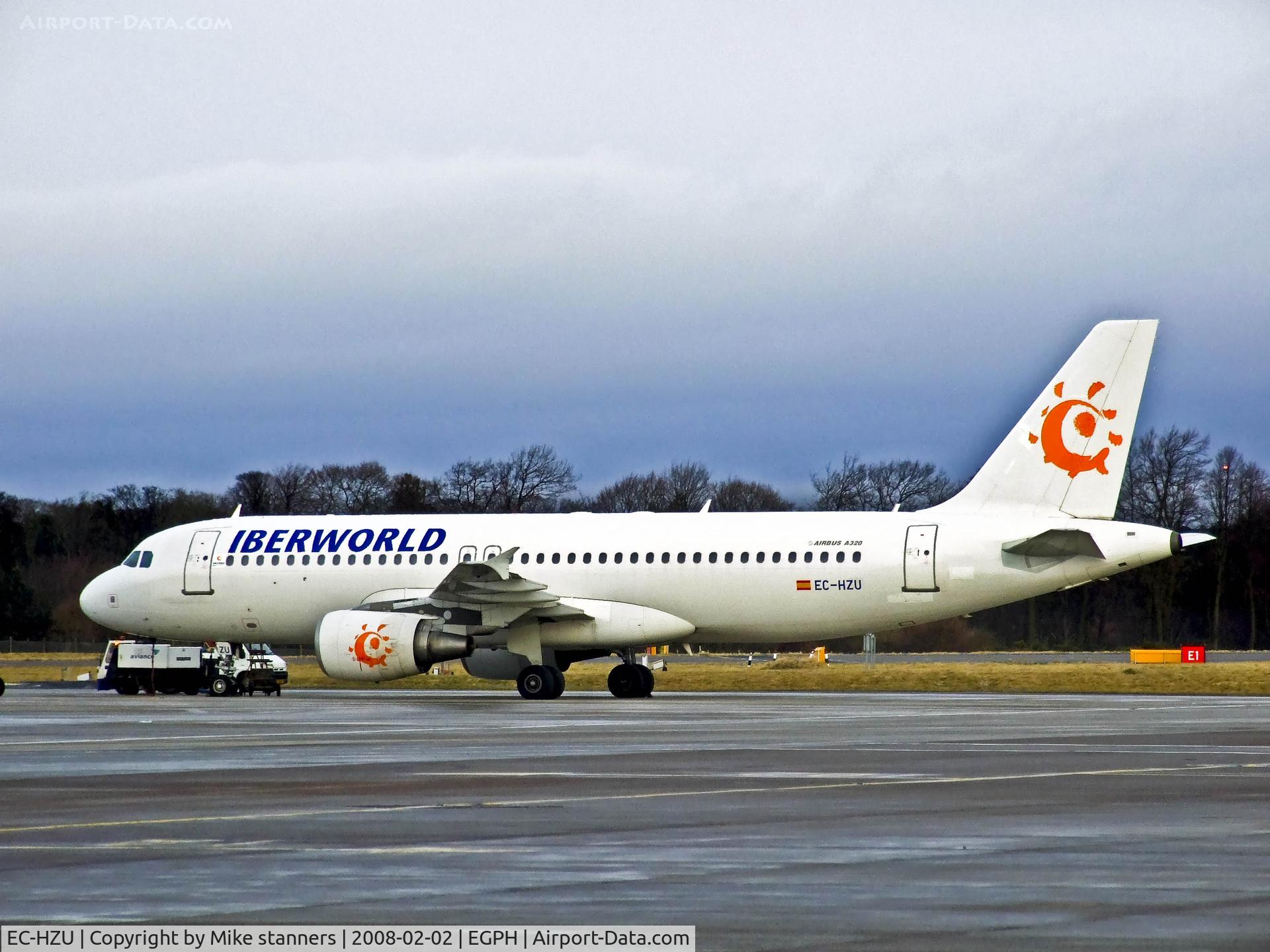 EC-HZU, 2001 Airbus A320-214 C/N 1578, Iberworld A320 at EDI after going tech the previous day