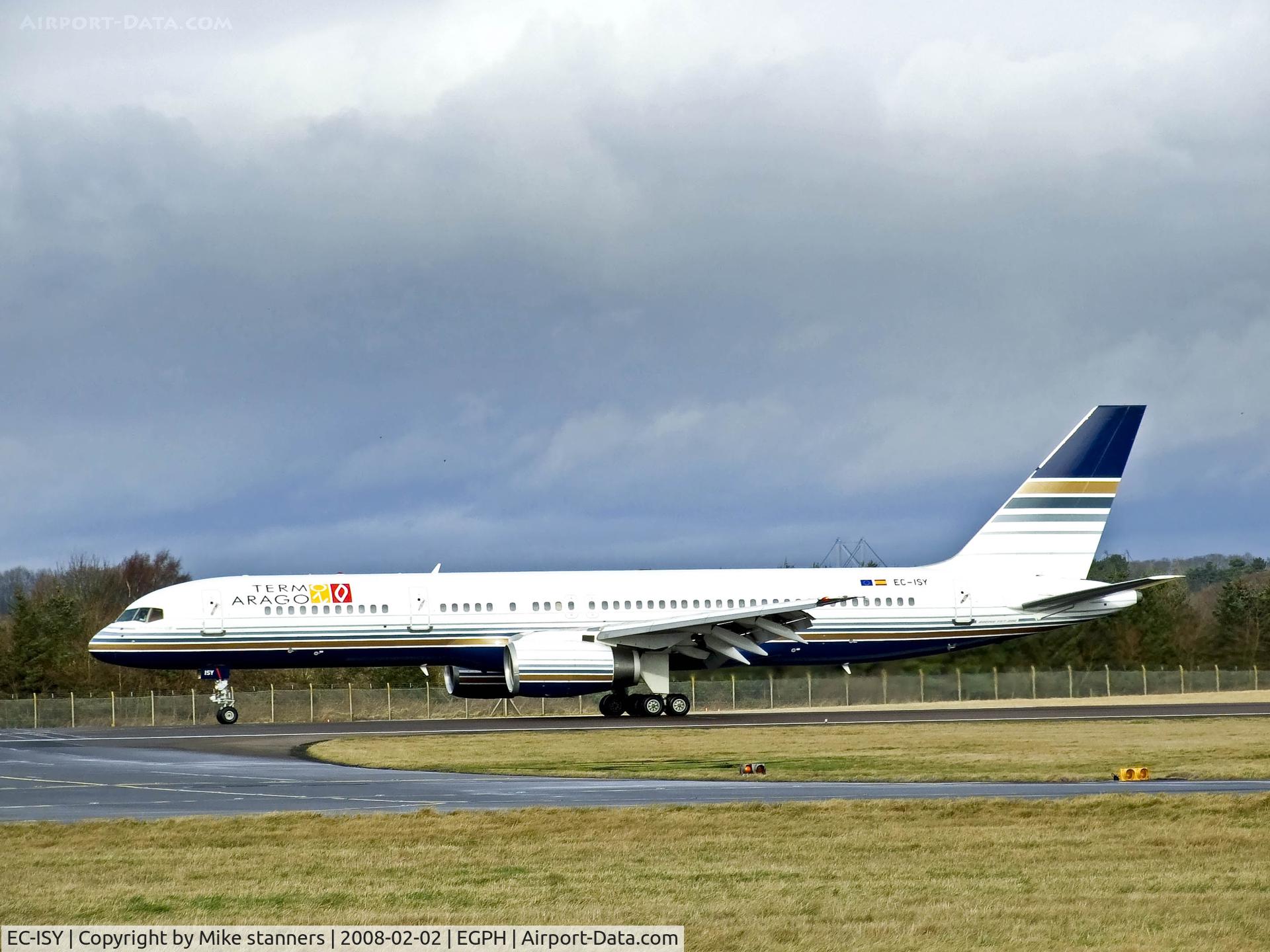 EC-ISY, 1993 Boeing 757-256 C/N 26241, Privilage style B757 Arriving at Edinburgh airport