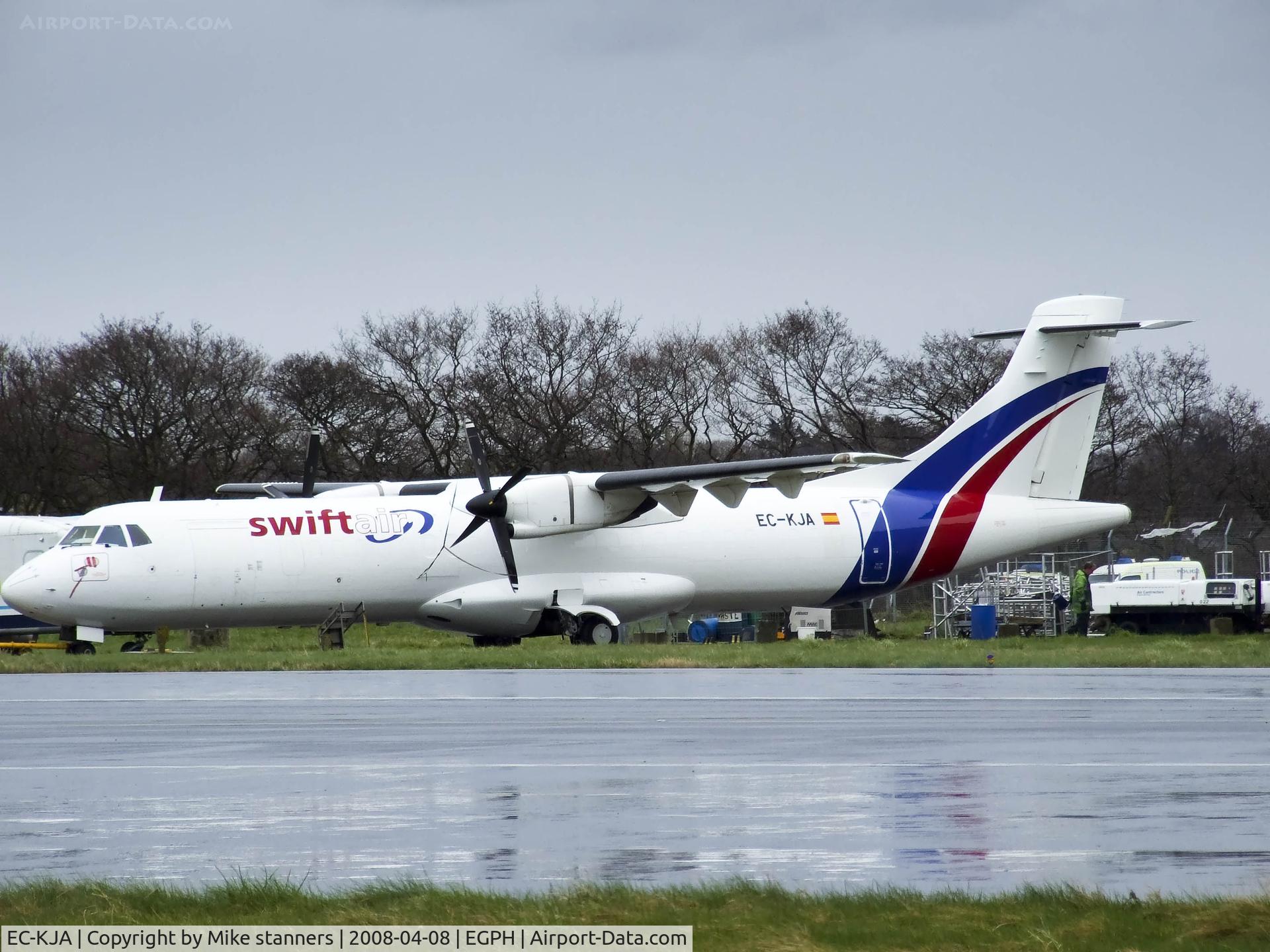 EC-KJA, 1990 ATR 72-202 C/N 207, An intresting visitor to EDI was this Swiftair ATR-72,in for maintainance