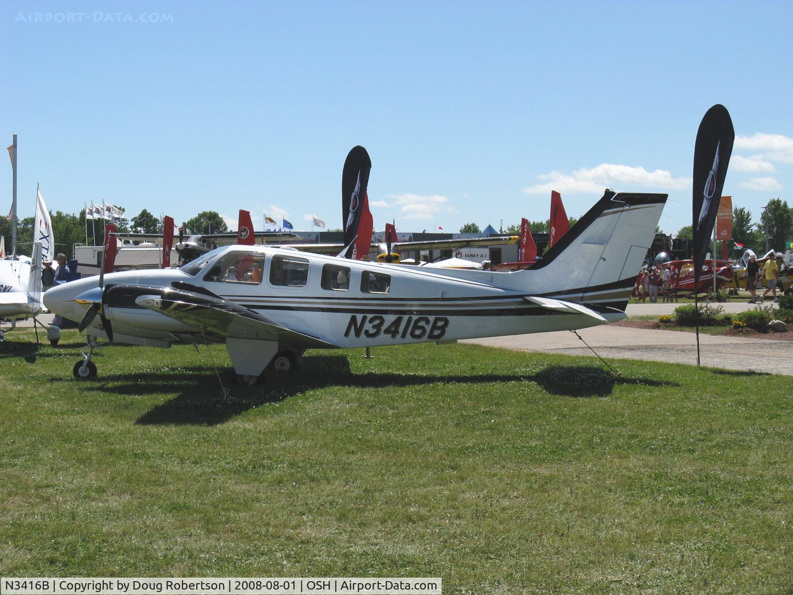 N3416B, 2008 Hawker Beechcraft Corp G58 Baron C/N TH-2216, 2008 Hawker Beech G58 BARON, two Continental IO-550-C 300 Hp each