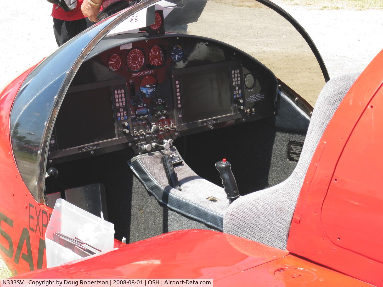 N333SV, 2007 American Microflight Vampire C/N 054, 2007 Sadler American Microflight VAMPIRE, unknown pusher engine, panel, two-place side-by-side 50 inch wide cockpit, Experimental class