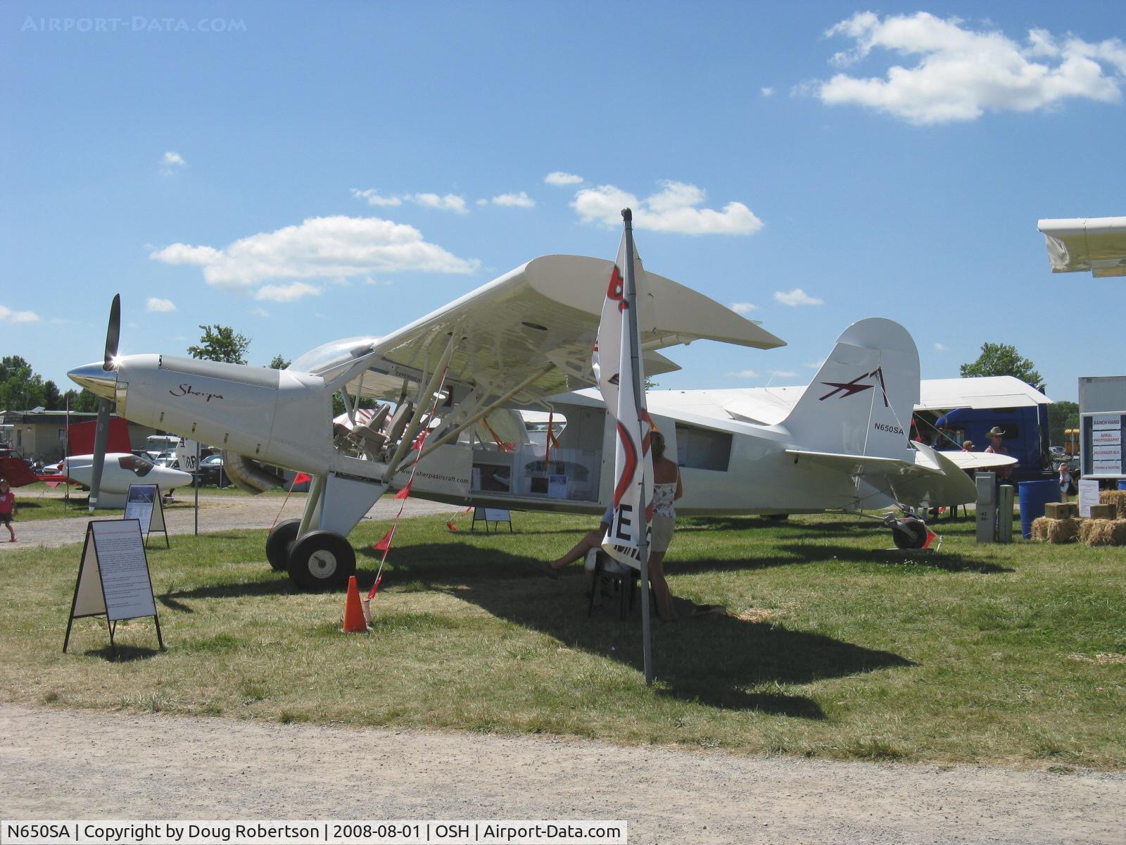 N650SA, Sherpa K650T Turbine C/N 0001, Gordon K-650T Turbo SHERPA, Honeywell TPE331-5 or -10 optional, 650 shp, 8 place, useful load 3,200 lbs. 346 gallons.